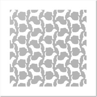 Gray Beagle Pattern Posters and Art